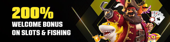betvisa 200% welcome bonus on slot & fishing banner